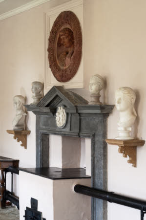 The chimneypiece in the Stone Gallery, The Vyne, Hampshire.