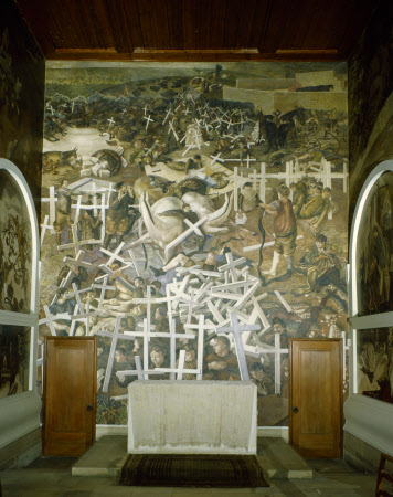 THE RESURRECTION OF THE SOLDIERS by Stanley Spencer at Sandham Memorial Chapel, Hampshire
