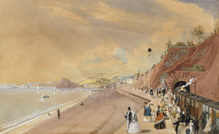 The Heathcote Works Outing to Teignmouth, 10th Aug 1854 by W P Key [Image reference 93885] - National Trust