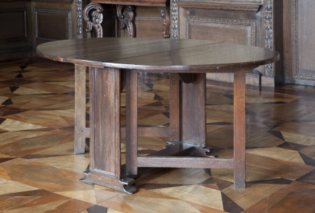 Gateleg dining table in the Marble Dining Room at Ham House, Richmond-upon-Thames, Surrey