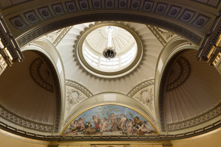 The dome of the Yellow Drawing Room at Wimpole Hall, Cambridgeshire.